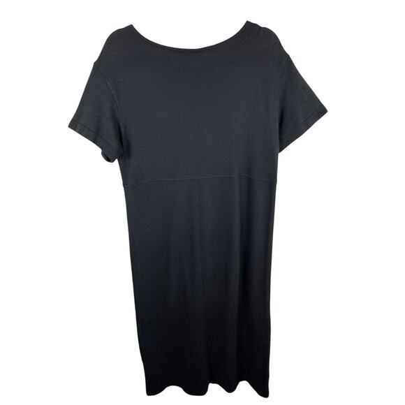 Sweet Jessie 100% Cotton Black Colorful Button Up Short Sleeve Maxi Dress Size L - Picture 2 of 4